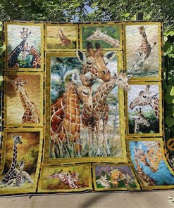 Giraffe Quilt Blanket Bedding Set
