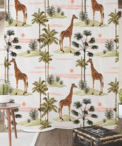 Giraffe Shower Curtain Optional Set