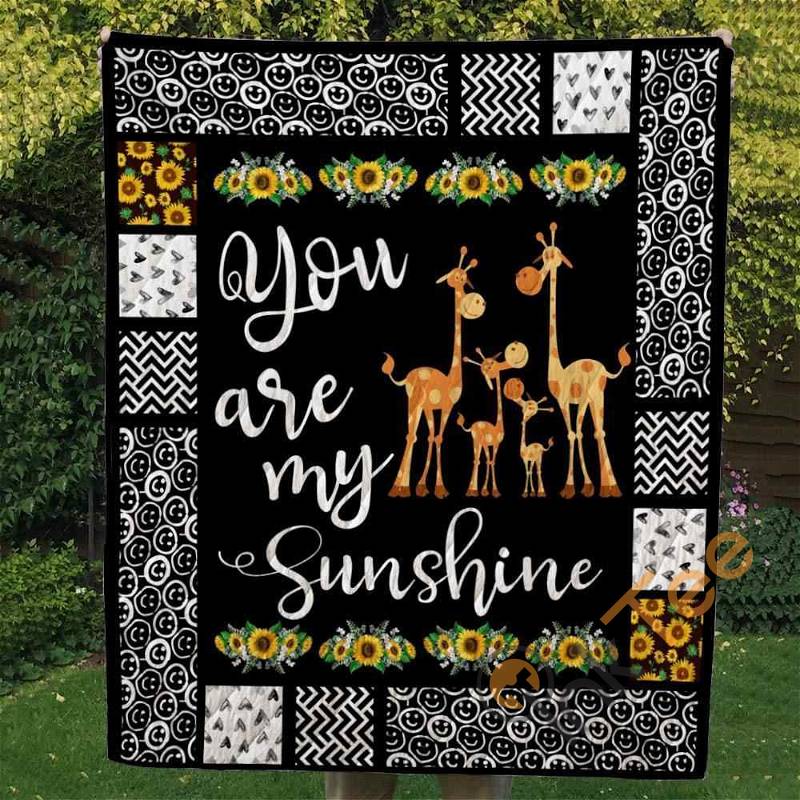 Giraffe You Are My Sunshine Quilt Blanket Bedding Set