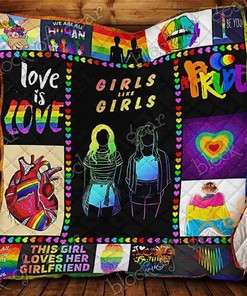 Girls Like Girls Quilt Blanket Bedding Set