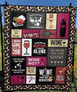 Give Me More Wine Or Leave Me Alone Quilt Blanket Bedding Set