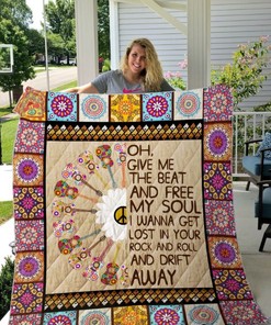 Give Me The Beat Hippie Quilt Blanket Bedding Set