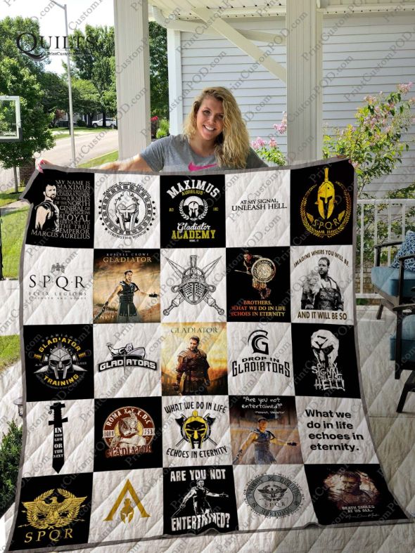 Gladiator Collection SPQR Quilt Blanket Bedding Set
