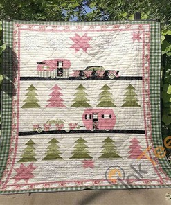 Glamping Camping Quilt Blanket Bedding Set