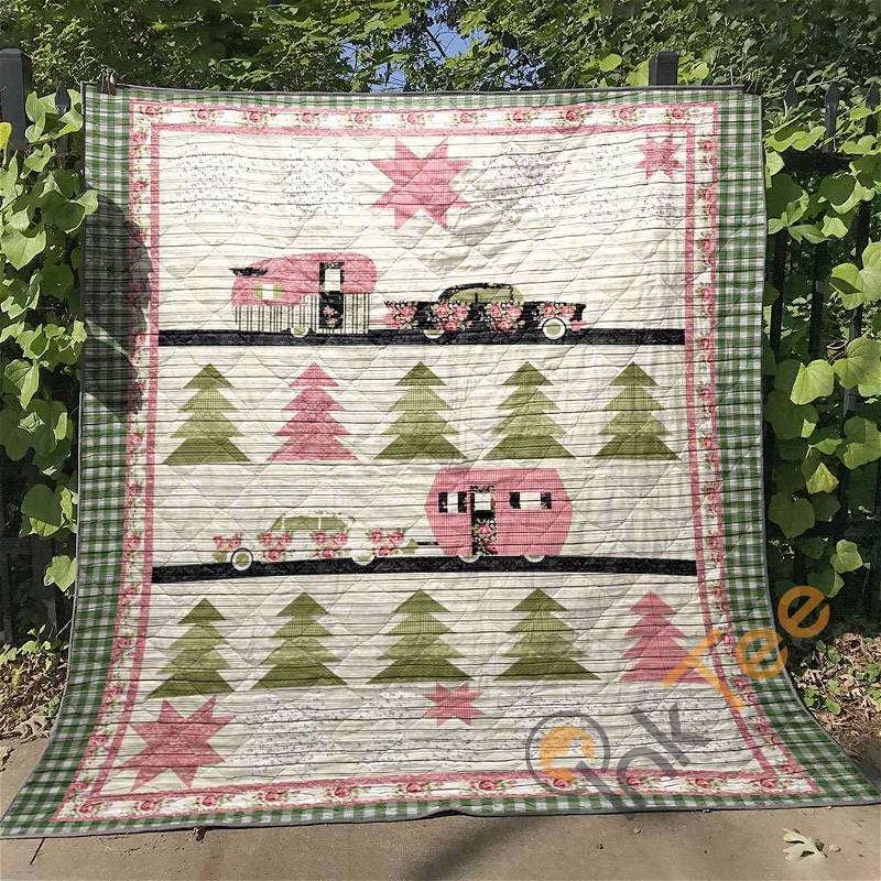 Glamping Camping Quilt Blanket Bedding Set