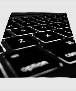 Glow Keyboard Aesthetic Sherpa Fleece Blanket Gifts for Family, for Couple