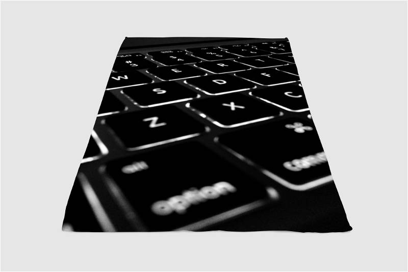 Glow Keyboard Aesthetic Sherpa Fleece Blanket Gifts for Family, for Couple