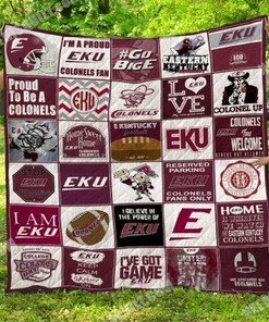 Go Bige Ncaa Eastern Kentucky Colonels Collection Quilt Blanket Bedding Set