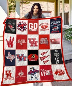 Go Coogs Ncaa Houston Cougars Collection Loved Quilt Blanket Bedding Set