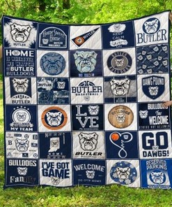 Go Dawgs Ncaa Butler Bulldogs Collection Quilt Blanket Bedding Set