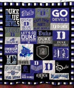 Go Devils Ncaa Duke Blue DevilGreen Quilt Blanket Bedding Set