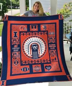 Go Fighting Illini Ncaa Illinois Fighting Illini Collected Quilt Blanket Bedding Set