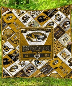 Go Mizzou Ncaa Missouri Tigers Combined Love Quilt Blanket Bedding Set