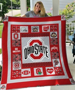 Go Ohio State Ncaa Ohio State Buckeyes Collection Quilt Blanket Bedding Set