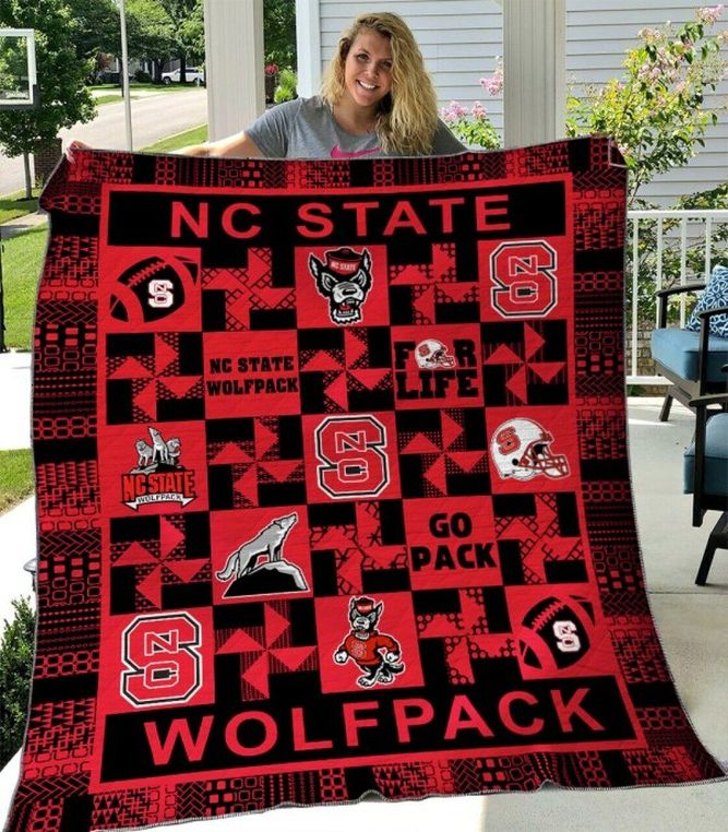 Go Pack Ncaa N.C. State Wolfpack Collection Quilt Blanket Bedding Set