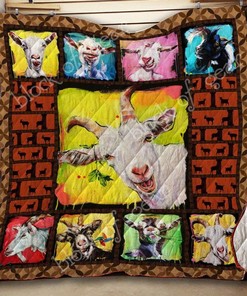 Goat Laughing Quilt Blanket Bedding Set for Home Décor