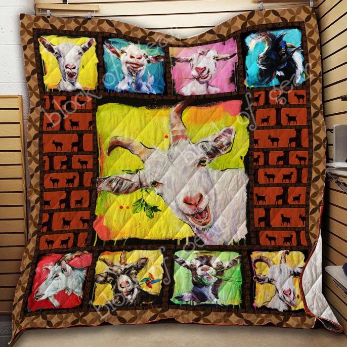 Goat Laughing Quilt Blanket Bedding Set for Home Décor