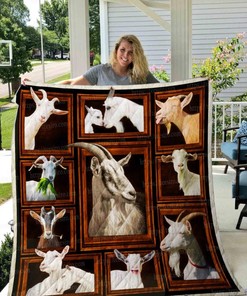 Goat Picture Collection Quilt Blanket Bedding Set