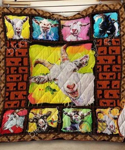 Goat Quilt Blanket Bedding Set With Pillowcase Option