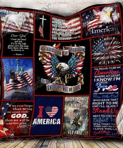 God Bless America Guardian Of Freedom And The American Way Of Life Quilt Blanket Bedding Set