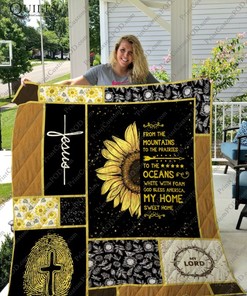 God Bless America My Home Sweet Home Quilt Blanket Bedding Set