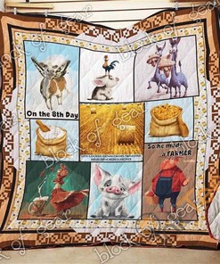 God Made A Farmer Quilt Blanket Bedding Set
