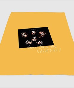 God Save The Queen Sherpa Fleece Blanket Gifts for Family, for Couple