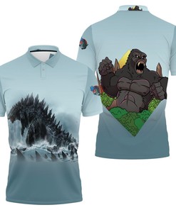 Godzilla Back To The Ocean Godzilla Vs Kong Polo Shirt All Over Print Shirt 3d T-shirt