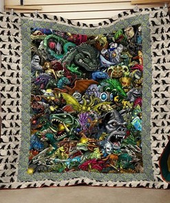 Godzilla King Of The Monsters Quilt Blanket Bedding Set