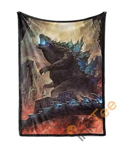 Godzilla Sherpa Fleece Blanket Gifts for Family, for Couple