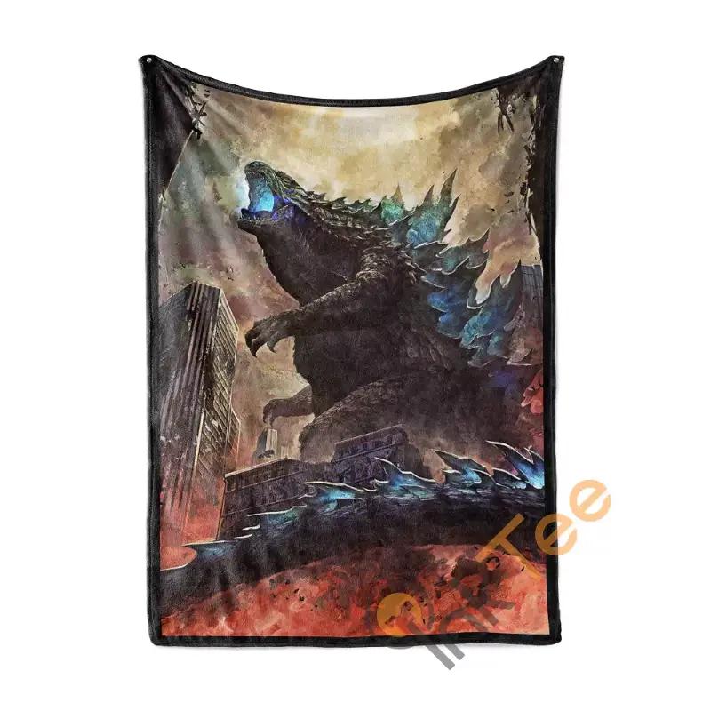 Godzilla Sherpa Fleece Blanket Gifts for Family, for Couple