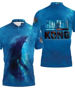 Godzilla Showing Up The Power In The City Godzilla Vs Kong Polo Shirt All Over Print Shirt 3d T-shirt
