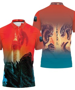 Godzilla Vs Kong Finding The King Of The World Godzilla Vs Kong Polo Shirt All Over Print Shirt 3d T-shirt
