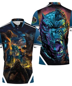 Godzilla Vs Kong Will Fight Big War Giant-monster Godzilla Vs Kong Polo Shirt All Over Print Shirt 3d T-shirt