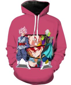 Goku Black And Zamasu Vs Vegeta And Goku Dragon Ball Hoodie 3D