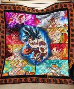Goku Evolution Quilt Blanket Bedding Set