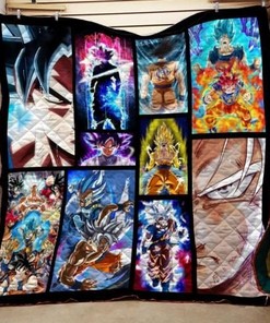 Goku For Fan Anime Manga Dragon Ball Quilt Blanket Bedding Set