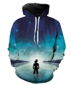 Goku Gazing At The Stars Dragon Ball Galaxy Stars Hoodie 3D