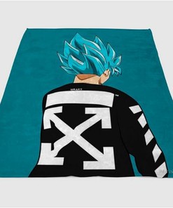 Goku Hypebeast Sherpa Fleece Blanket Gifts for Family, for Couple