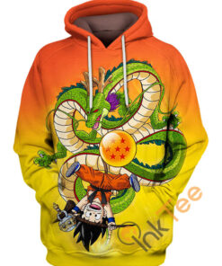 Goku Kid With Shenron Hoodie 3D