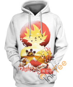 Goku Super Saiyan Sunset Hoodie 3D