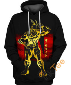 Gold Mosaic All Might Hoodie 3D