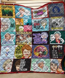 Golden Girls Quote Quilt Blanket Bedding Set for Home Décor