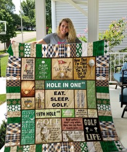 Golf Keep Calm And Sink The Putt Quilt Blanket Bedding Set