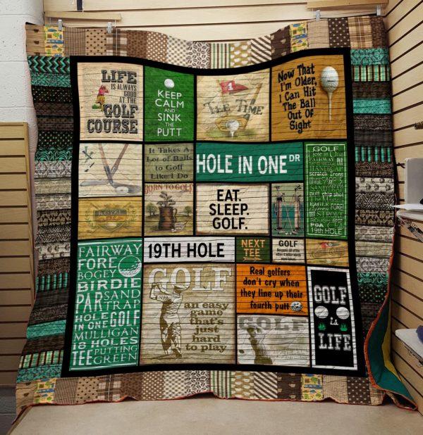Golf Quilt Blanket Bedding Set for Home Décor