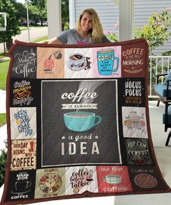 Good Day Begins With Coffee Quilt Blanket Bedding Set