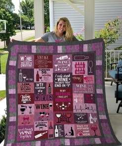 Good Friends Wine Together Quilt Blanket Bedding Set