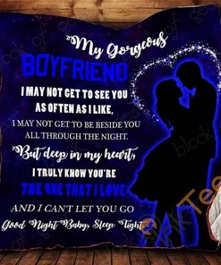 Good Night, Sleep Tight, My Boyfriend Quilt Blanket Bedding Set