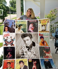 Good Times Elvis Presley Albums Collection Quilt Blanket Bedding Set