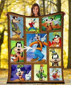 Goofy Funny Cartoon Sherpa Fleece Blanket Gifts for Family, for Couple